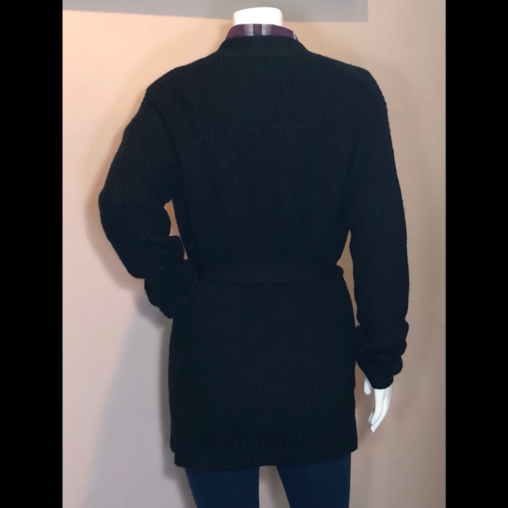 Ladies black open front cardigan - Picture 2 of 2